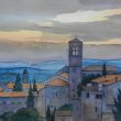 Uitzicht op Assisi, 50 x 60 cm