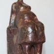 Zwanger vrouwtje, steunend,  brons.   h. 13 cm.   prijs op aanvraag