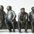 Pensionati, brons, h. 20 cm.,  b. 38 cm, d. 13 cm. Prijs op aanvraag