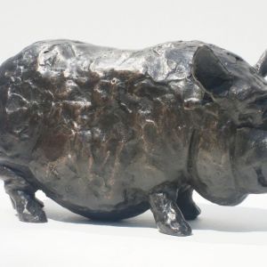 Hangbuikzwijntje, brons