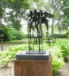 Franse herders op stelten. French Shepherds on stilts