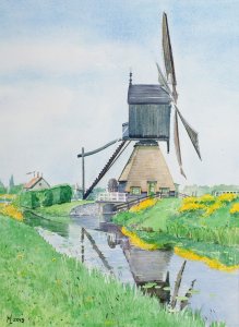 Aquarel. 50 x 60 cm. €350,-