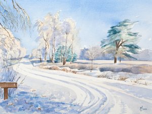 Aquarel, 50 x 60 cm. € 400,-