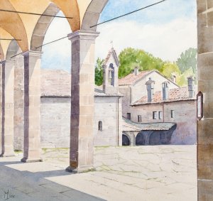 Aquarel, 50 x 50 m. € 400,-